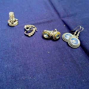 Various hanging and hoop earring various zirconia and stone